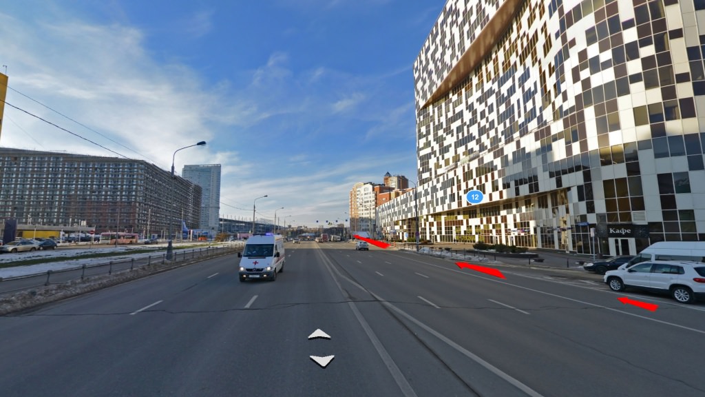 По ходу движения автобуса от метро Динамо к Авиапарк По ходу движения автобуса от метро Динамо к Авиапарк